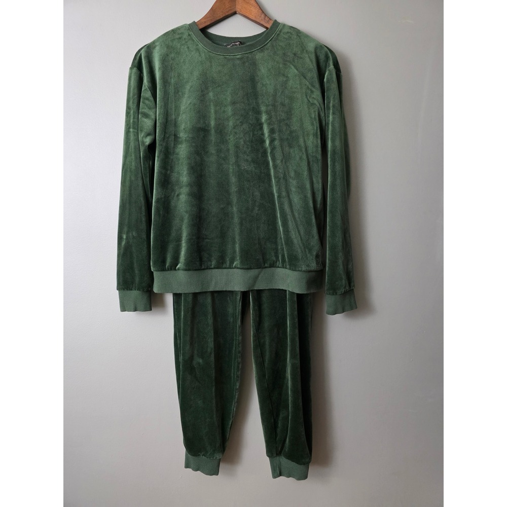 Banana Republic Green Velour Lounge Set Pullover & Joggers Small